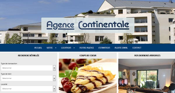 Le site web de l'agence immobiliere à la Baule